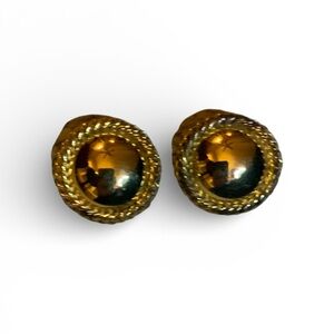 Elegant Gold-Tone Pierced Earrings